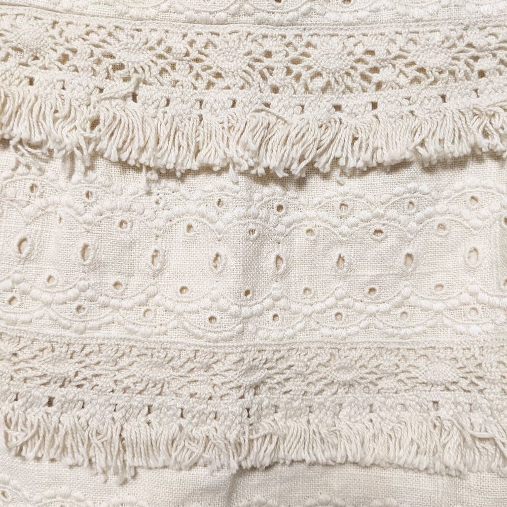 Anthropologie HD IN PARIS Crochet Eyelet Fringe Skirt 4 - Picture 2 of 6